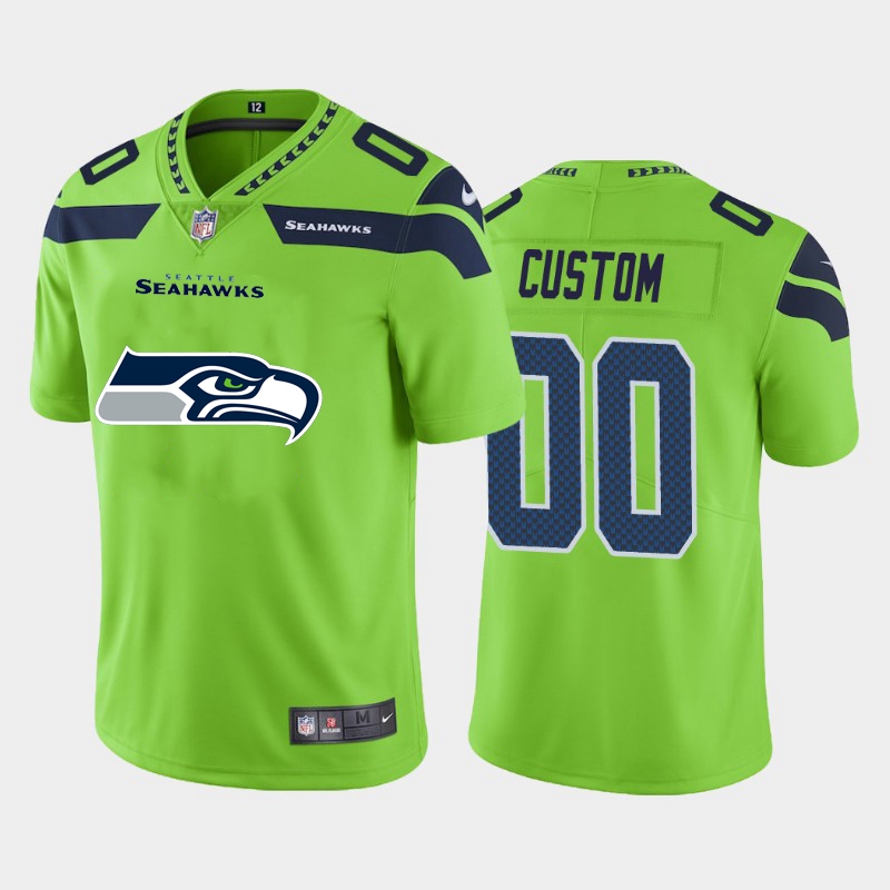 Nike Seahawks Customized Green Team Big Logo Vapor Untouchable Limited Jersey