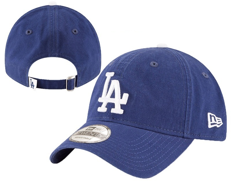 Dodgers Team Logo Blue Peaked Adjustable Hat YD