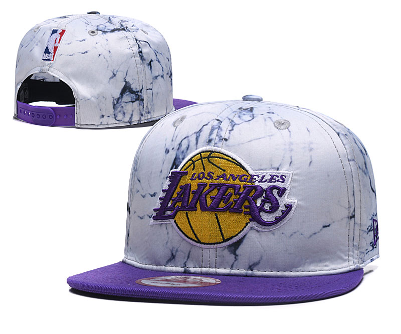 Lakers Team Logo Purple Purple Adjustable Hat TX