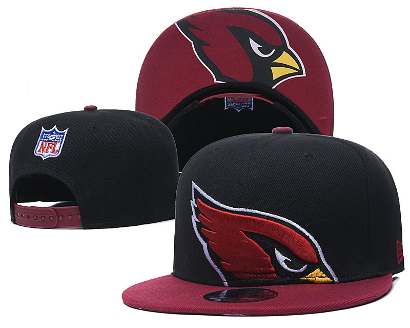 Arizona Cardinals Team Logo Black Red Adjustable Hat GS