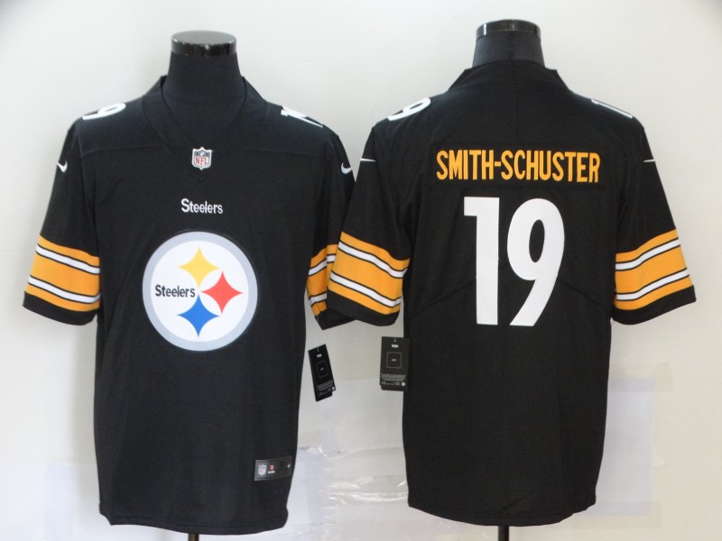 Nike Steelers 19 JuJu-Smith Schuster Black Team Big Logo Vapor Untouchable Limited Jersey