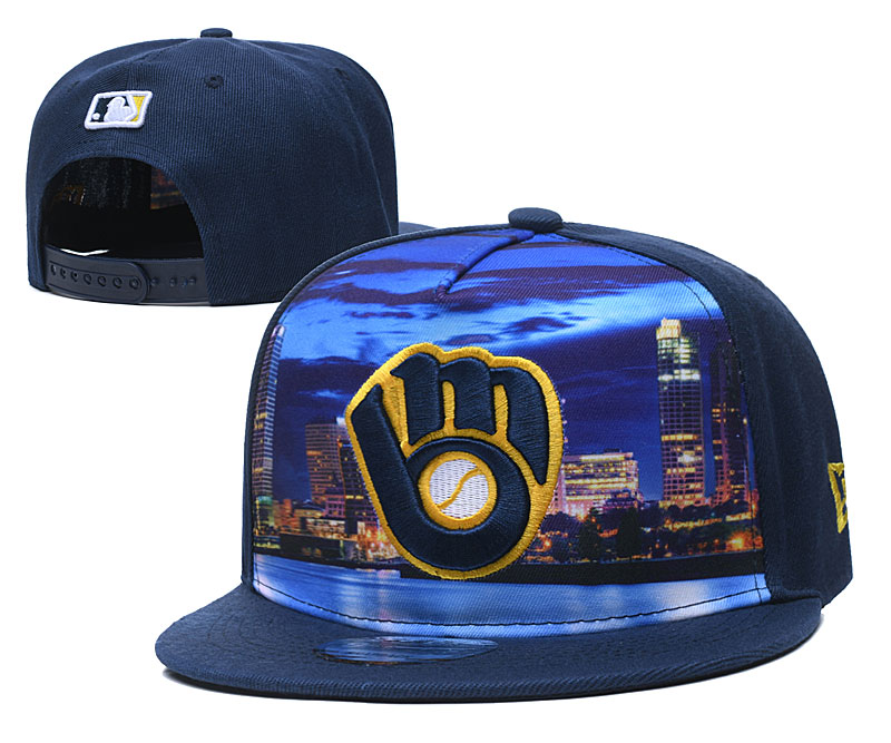Brewers Team City Logo Navy Adjustable Hat YD