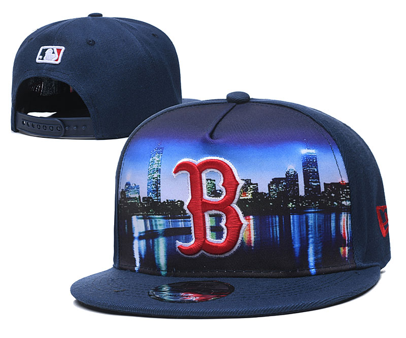 Red Sox Team City Logo Navy Adjustable Hat YD