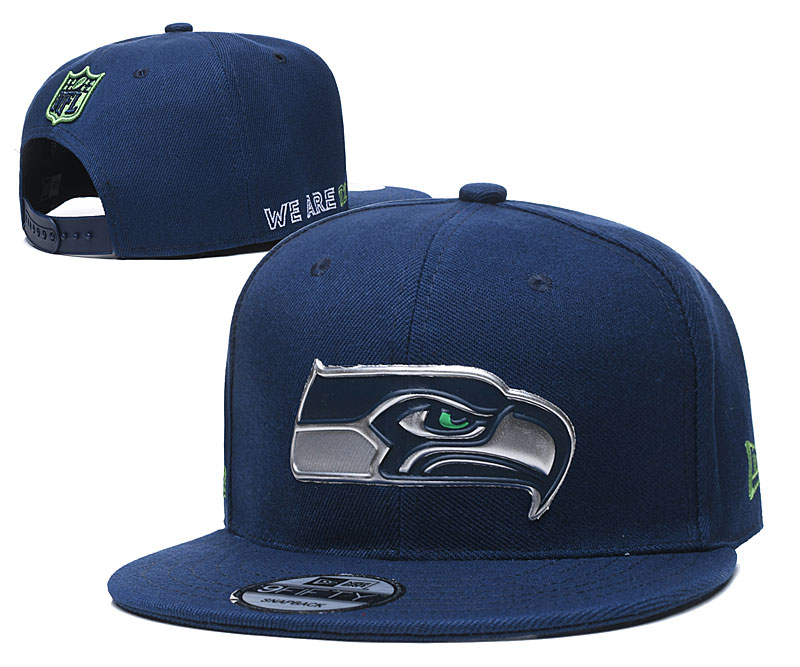 Seahawks Team Logo Navy Adjustable Hat YD