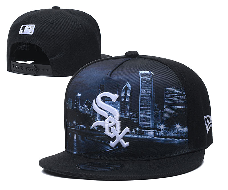 White Sox Team City Logo Black Adjustable Hat YD