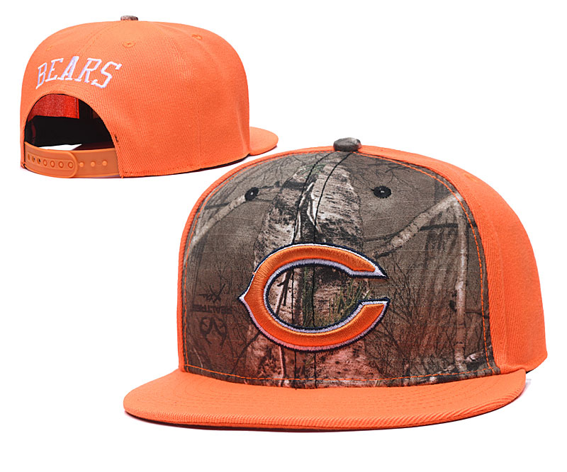 Bears Team Logo Olive Orange Adjustable Hat TX