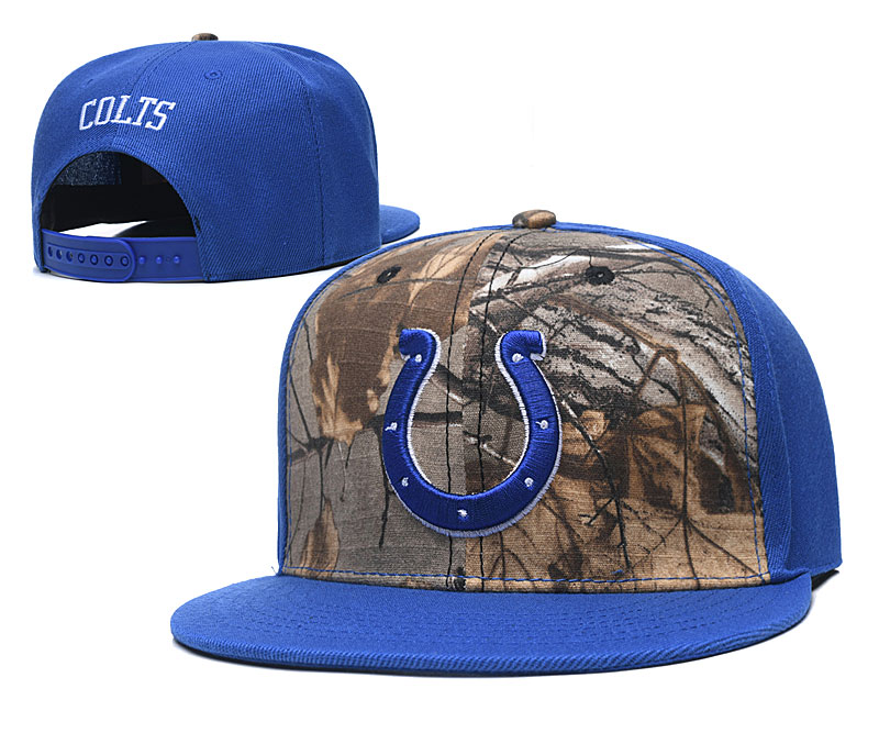 Colts Team Logo Olive Blue Adjustable Hat TX
