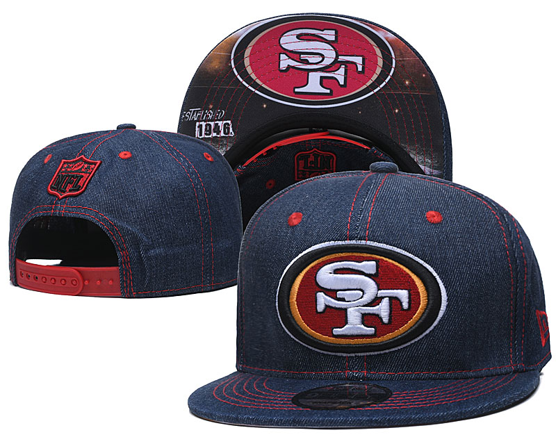 49ers Team Logo Navy Established Adjustable Hat YD