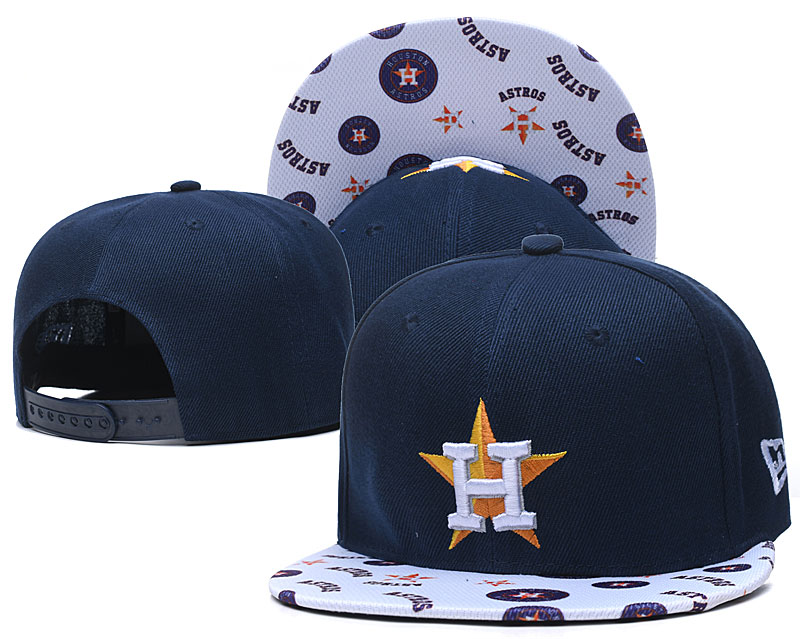 Astros Team Logo Navy White Adjustable Hat TX
