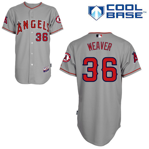 Angels 36 Weaver Grey Cool Base Jerseys
