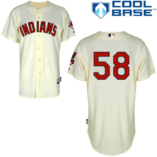 Indians 58 House Cream Cool Base Jerseys