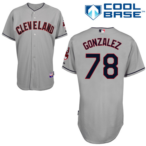 Indians 78 Gonzalez Grey Cool Base Jerseys