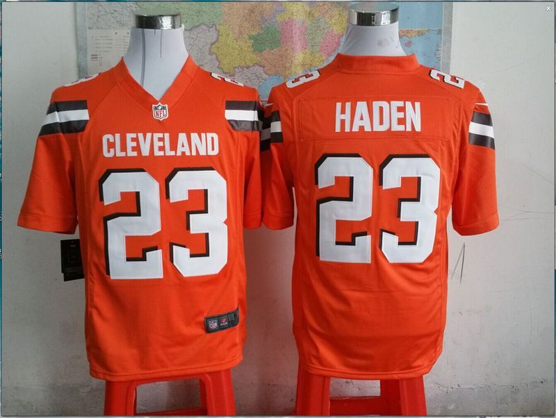 Nike Browns 23 Joe Haden Orange Game Jersey