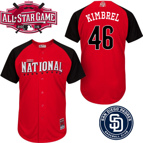 National League Padres 46 Kimbrel Red 2015 All Star Jersey