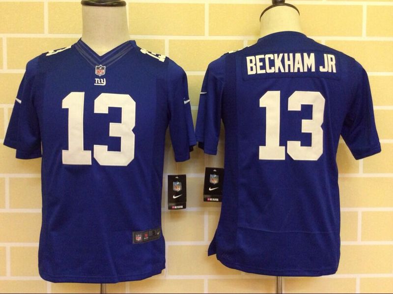 Nike Giants 13 Beckham Jr Blue Youth Limited Jersey