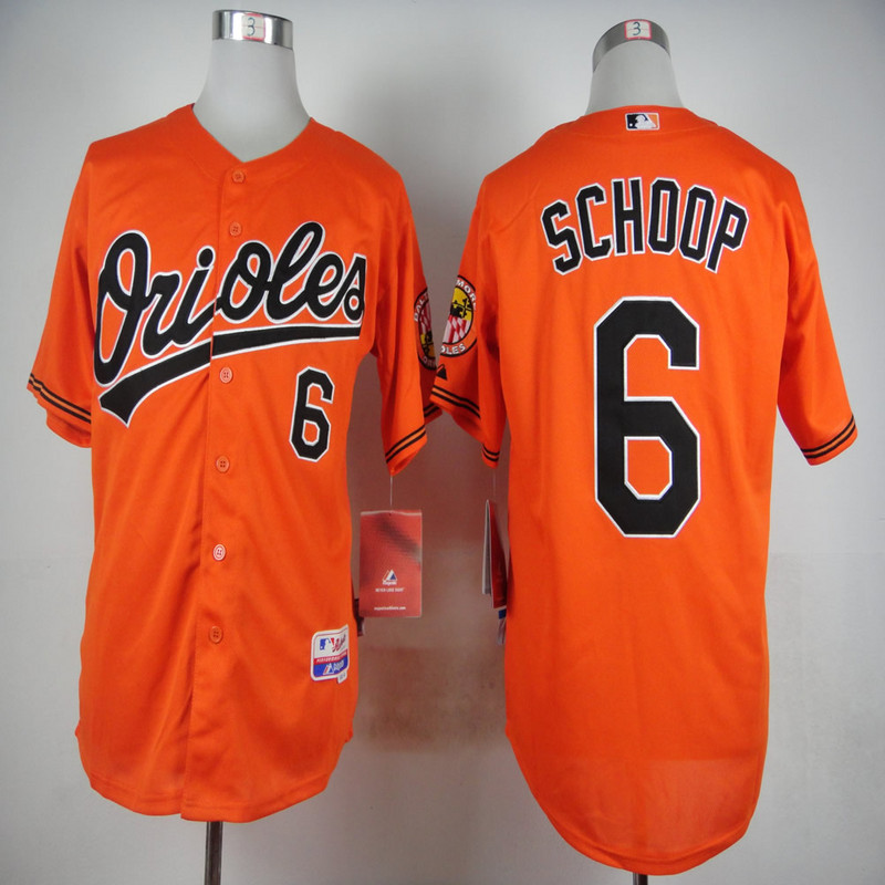 Orioles 6 Schoop Orange Cool Base Jersey