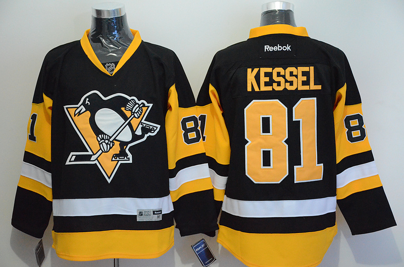 Penguins 81 Kessel Black Reebok Jersey