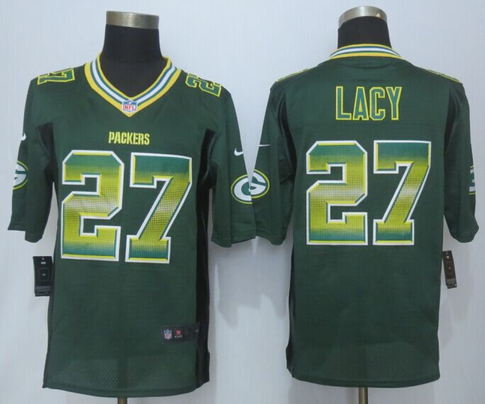 Nike Packers 27 Lacy Green Pro Line Fashion Strobe Jersey