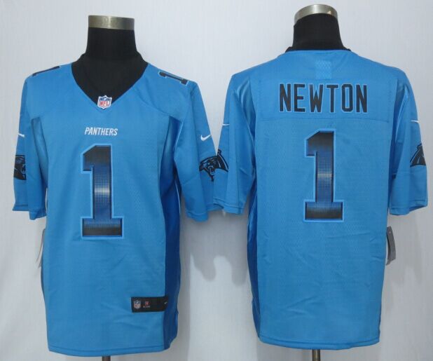 Nike Panthers 1 Newton Blue Pro Line Fashion Strobe Jersey