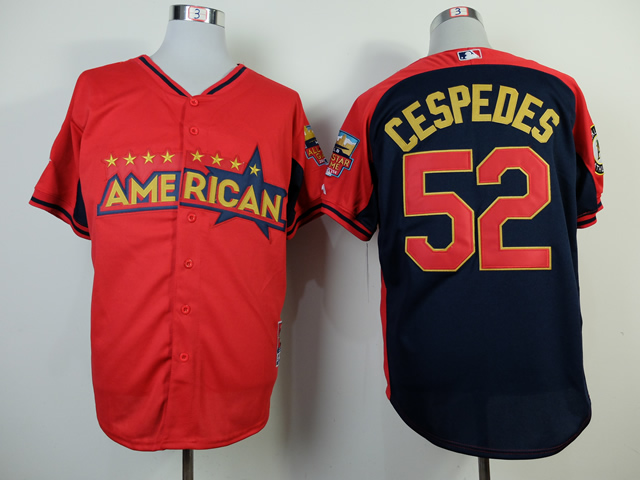 American League Athletics 52 Cespedes Red 2014 All Star Jerseys