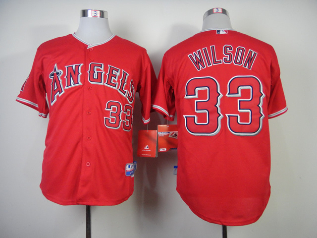 Angels 33 Wilson Red Cool Base Jerseys