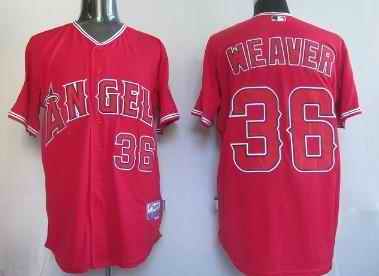 Angels 36 Weaver Red Jersey