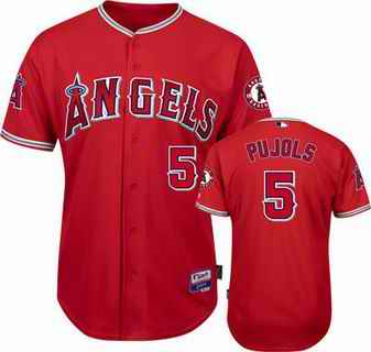 Angels 5 Pujols red Cool Base Jerseys