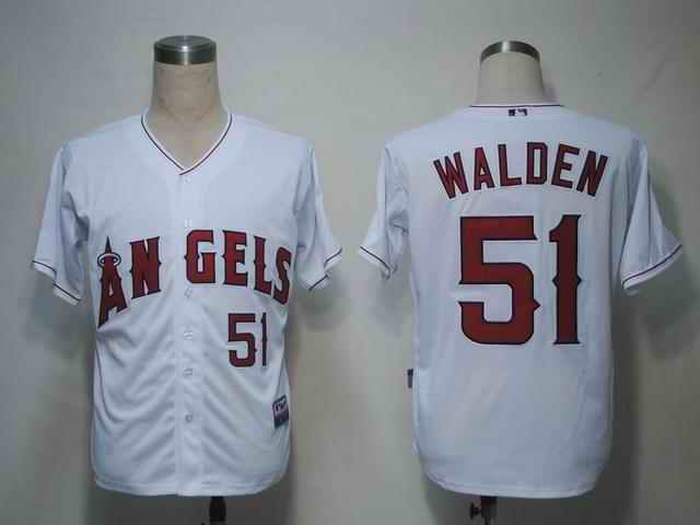 Angels 51 Walden White Cool Base Jerseys