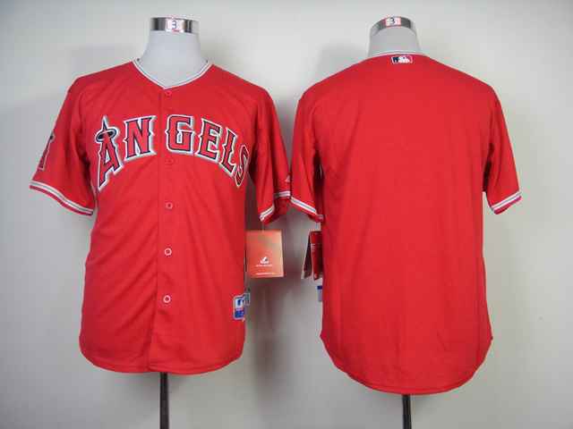 Angels Blank Red Cool Base Jerseys