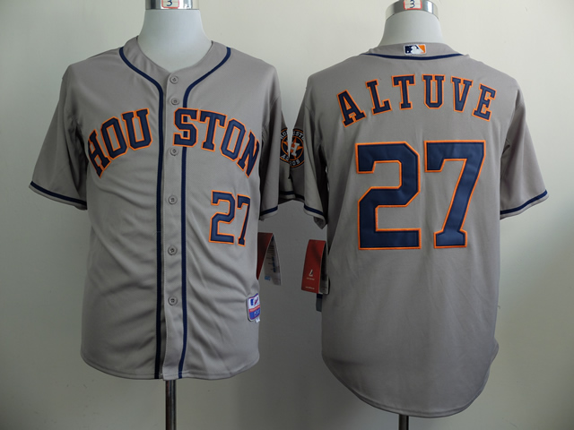 Astros 27 Altuve Grey Jerseys