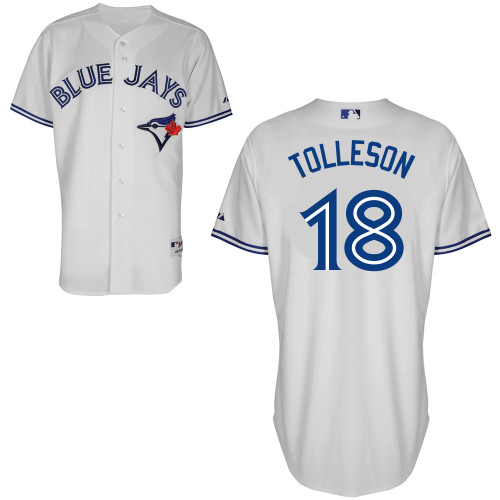 Blue Jays 18 Tolleson White Cool Base Jerseys
