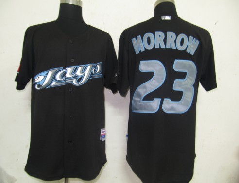 Blue Jays 23 Morrow black Jerseys