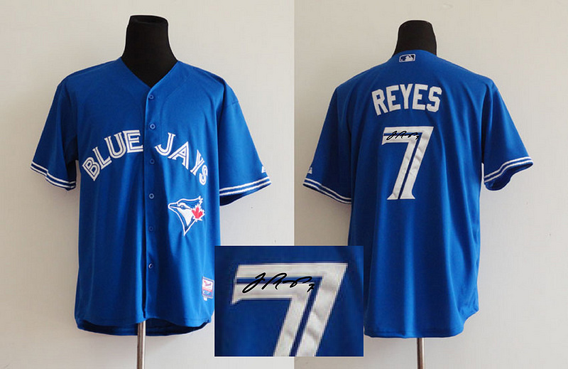 Blue Jays 7 Reyes Blue Signature Edition Jerseys