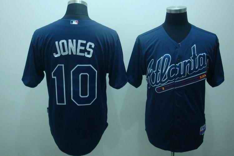 Braves 10 Jones Blue Jerseys