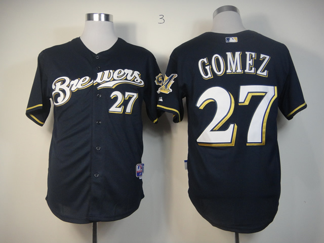 Brewers 27 Gomez Blue Jerseys