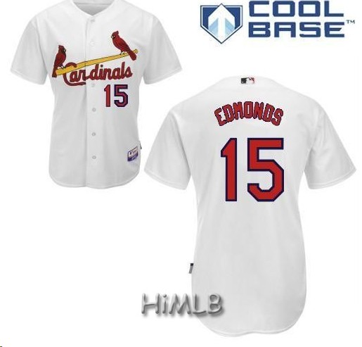 Cardinals 15 Edmonds White Jerseys