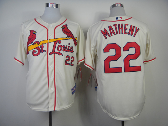 Cardinals 22 Matheny Cream Jerseys