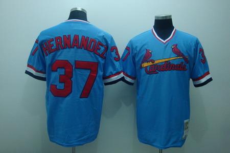 Cardinals 37 Hernandez blue jerseys