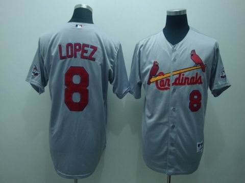 Cardinals 8 Lopez grey Jerseys