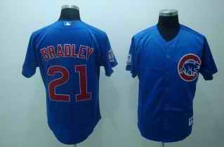 Cubs 21 Milton Bradley Blue Jersey