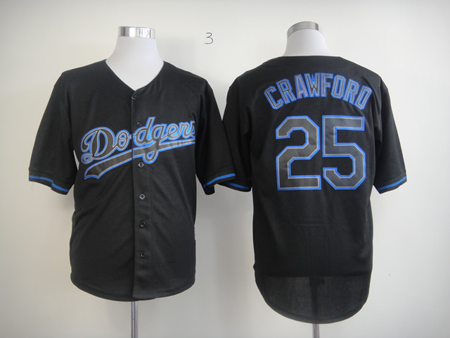 Dodgers 25 Crawford Black Fashion Jerseys
