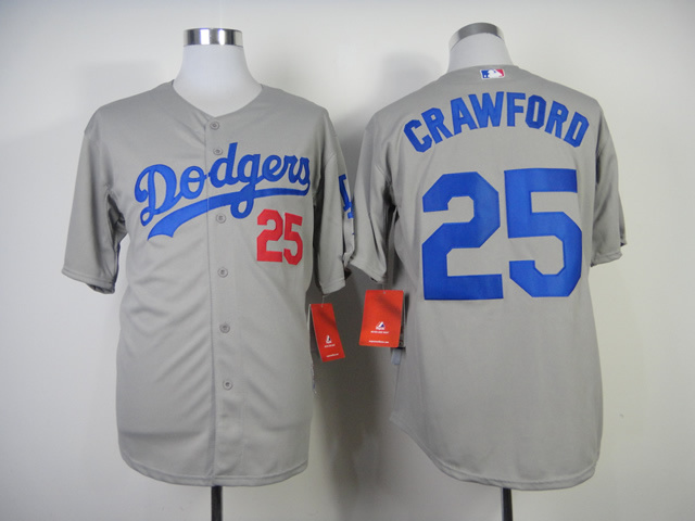 Dodgers 25 Crawford Grey 2014 Jerseys