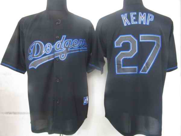 Dodgers 27 Kemp Black Fashion jerseys