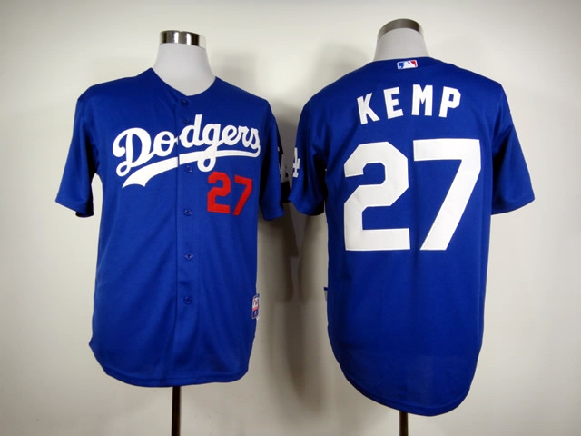 Dodgers 27 Kemp Blue Cool base Jerseys