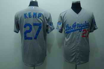 Dodgers 27 Matt Kemp Gray Jerseys Coolbase