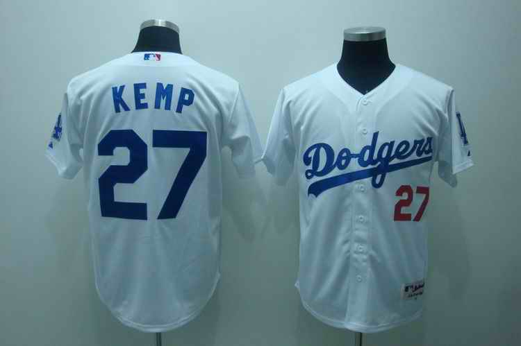 Dodgers 27 kemp white jersey