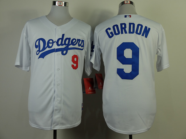Dodgers 9 Gordon White Cool Base Jerseys