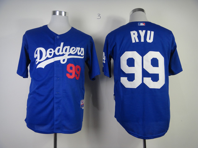 Dodgers 99 Ryu Blue Jerseys