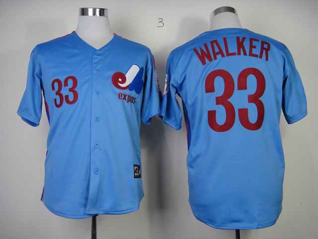 Expos 33 Walker blue Jerseys