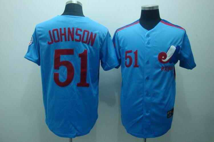 Expos 51 Johnson blue Jerseys